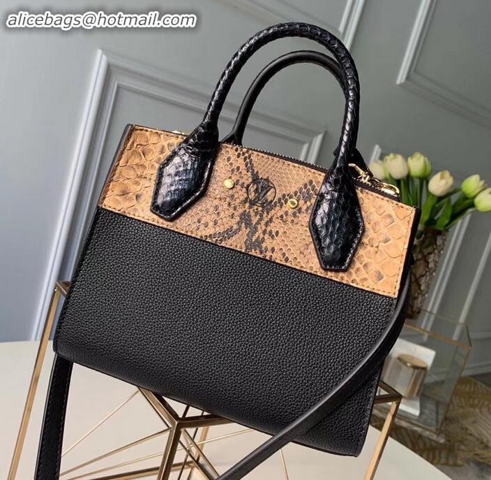 Purchase Louis Vuitton City Steamer Mini Tote Bag N96097 Python/Black