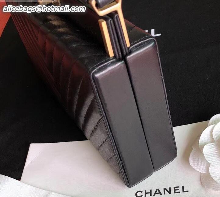 Top Quality Chanel Chevron Reissue 2.55 Pouch Clutch Bag with Chain CH090401 Black 2019