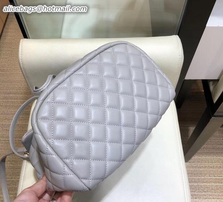 Popular Style Chanel Quilting sheepskin Backpack Bag A91121 gray with gold hardware