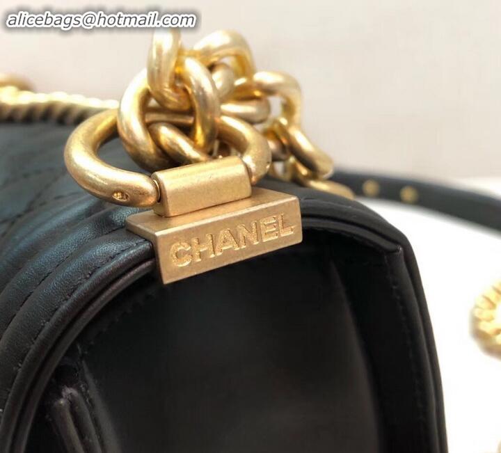 Discount Chanel Calfskin and Gold-Tone Metal Small Boy Flap Bag Black A090505