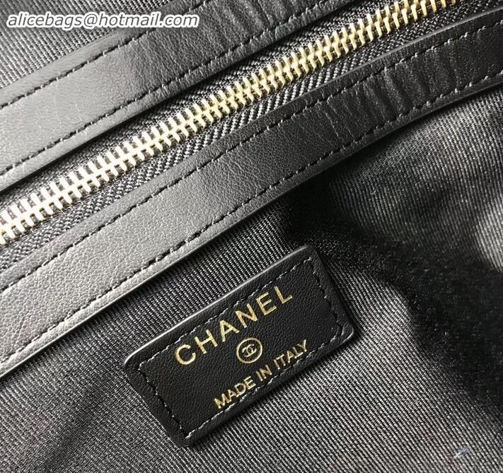 Good Quality Chanel Boy Pouch Clutch Large Bag A84407 Caviar Leather Black/Gold