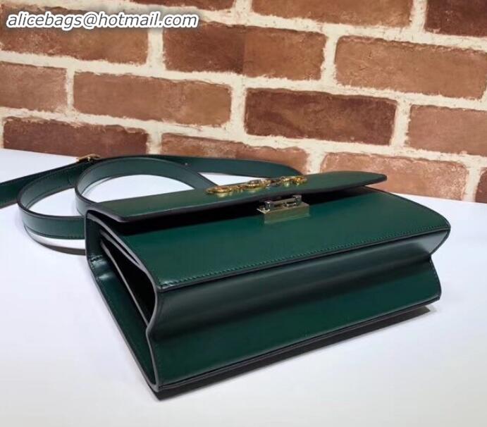 New Fashion Gucci Zumi Smooth Leather Small Shoulder Bag 576338 Green 2019