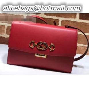 Popular Style Gucci Zumi Smooth Leather Small Shoulder Bag 576338 Red 2019