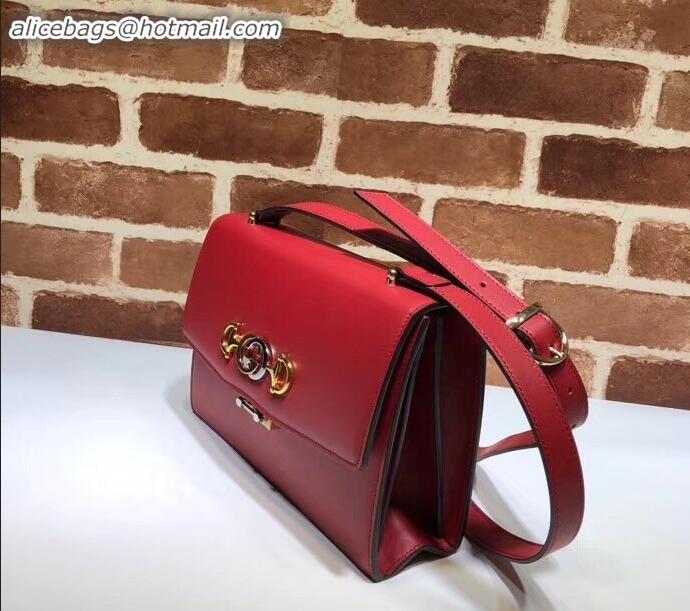 Popular Style Gucci Zumi Smooth Leather Small Shoulder Bag 576338 Red 2019