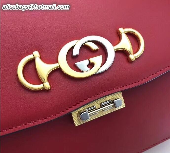 Popular Style Gucci Zumi Smooth Leather Small Shoulder Bag 576338 Red 2019