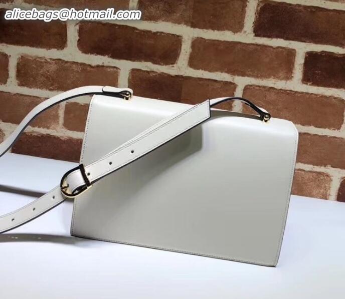 Top Grade Gucci Zumi Smooth Leather Small Shoulder Bag 576338 White 2019