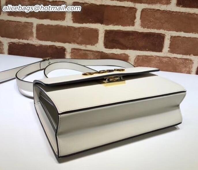 Top Grade Gucci Zumi Smooth Leather Small Shoulder Bag 576338 White 2019