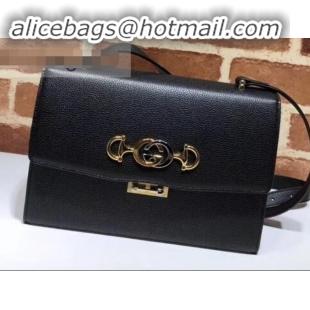 Charming Gucci Zumi Grainy Leather Small Shoulder Bag 576338 Black 2019