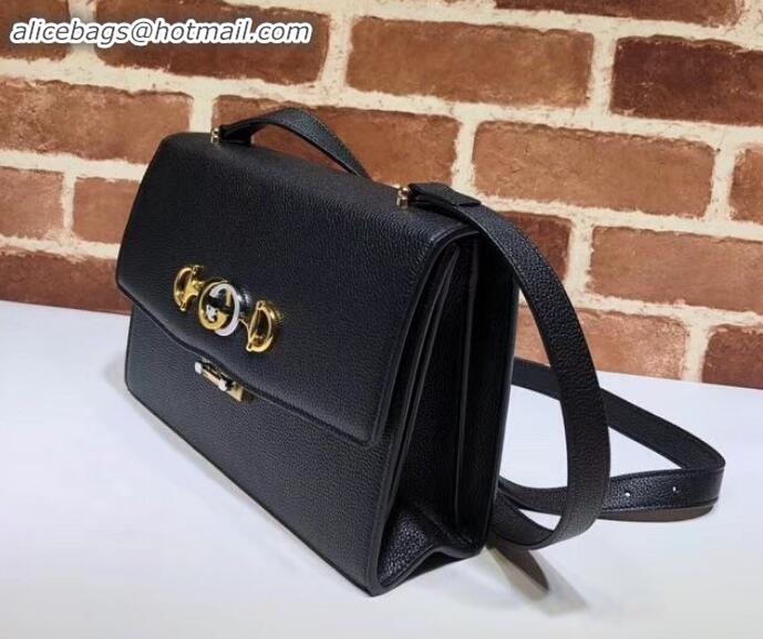 Charming Gucci Zumi Grainy Leather Small Shoulder Bag 576338 Black 2019