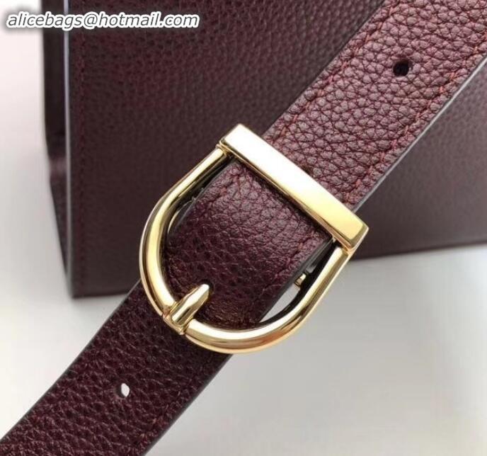 Crafted Gucci Zumi Grainy Leather Small Shoulder Bag 576338 Burgundy 2019