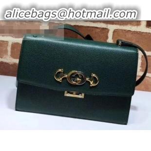 Durable Gucci Zumi Grainy Leather Small Shoulder Bag 576338 Green 2019