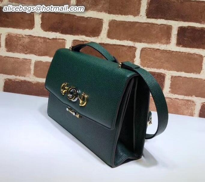 Durable Gucci Zumi Grainy Leather Small Shoulder Bag 576338 Green 2019