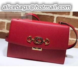 Duplicate Gucci Zumi Grainy Leather Small Shoulder Bag 576338 Red 2019 