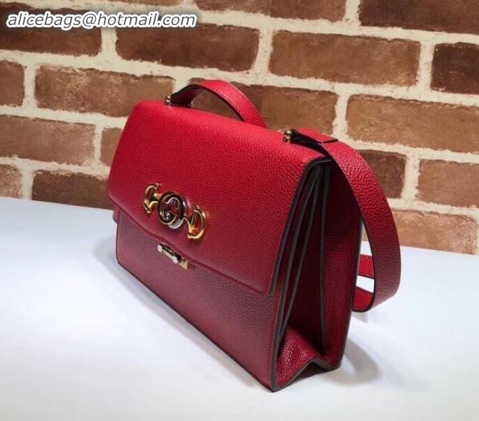 Duplicate Gucci Zumi Grainy Leather Small Shoulder Bag 576338 Red 2019 