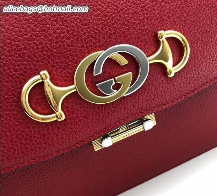 Duplicate Gucci Zumi Grainy Leather Small Shoulder Bag 576338 Red 2019 