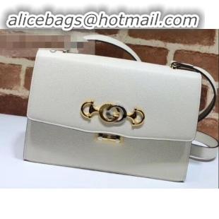 Best Quality Gucci Zumi Grainy Leather Small Shoulder Bag 576338 White 2019