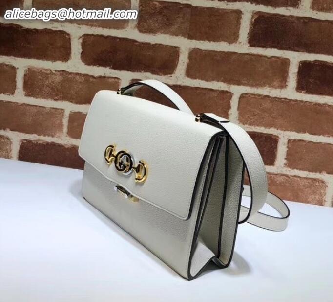 Best Quality Gucci Zumi Grainy Leather Small Shoulder Bag 576338 White 2019