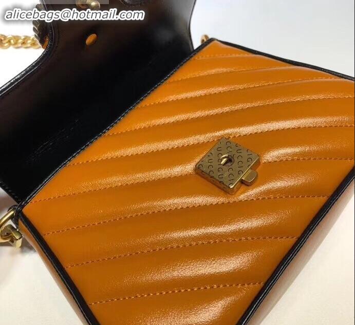 Popular Style Gucci Diagonal GG Marmont Mini Top Handle Bag 583571 Brown 2019