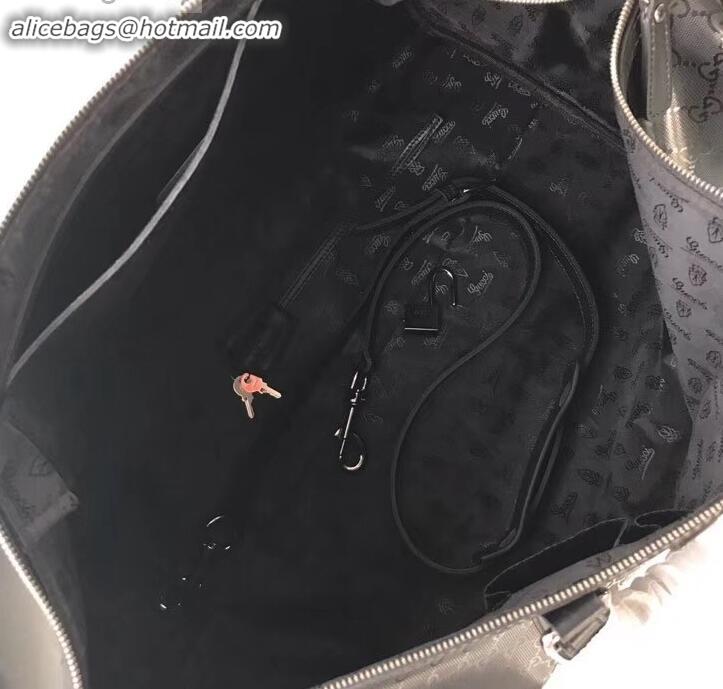 Discount GUCCI 206500 GG SUPREME large carry-on duffle BLACK