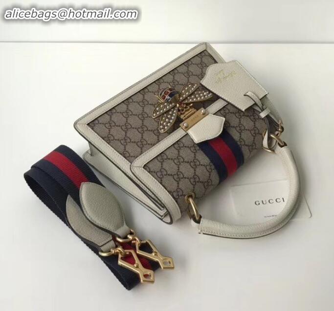 Good Product gucci Queen Margaret small GG top handle bag 476541 white