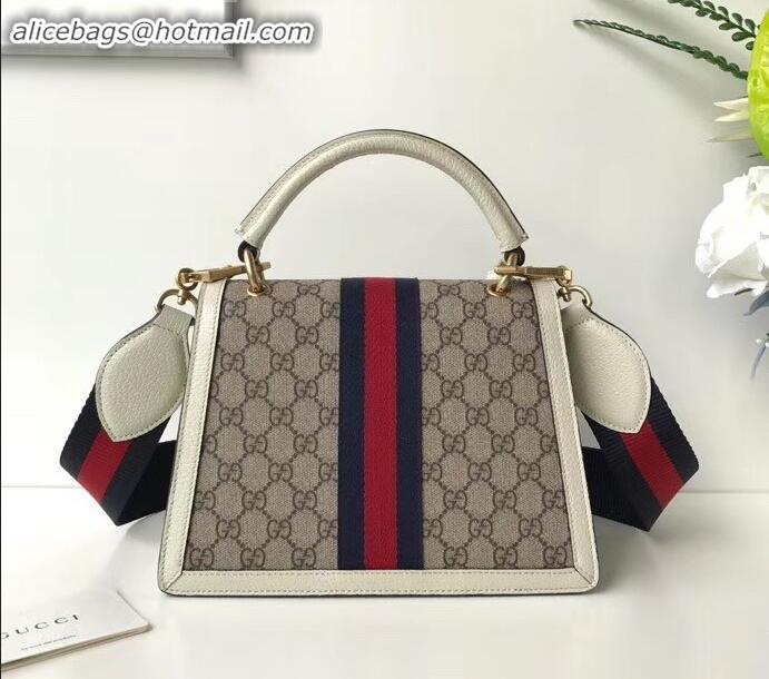 Good Product gucci Queen Margaret small GG top handle bag 476541 white