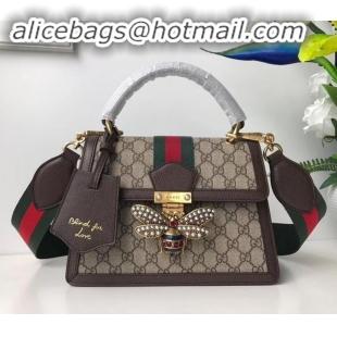 Most Popular gucci Queen Margaret small GG top handle bag 476541 coffee