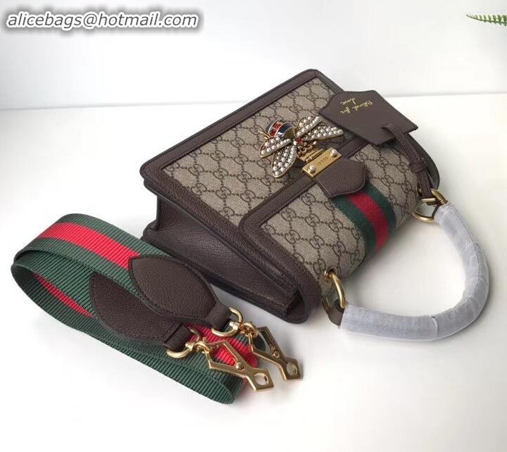 Most Popular gucci Queen Margaret small GG top handle bag 476541 coffee