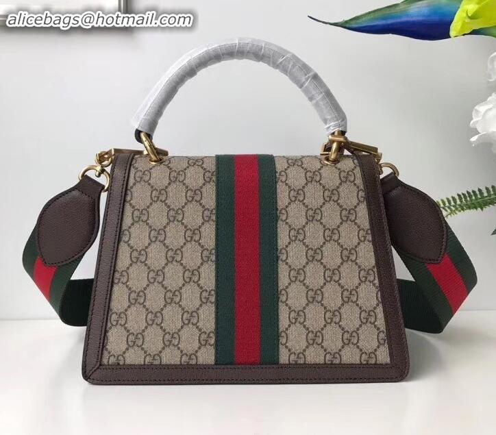 Most Popular gucci Queen Margaret small GG top handle bag 476541 coffee