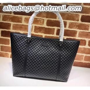 Perfect Gucci Signature leather tote bag 449647 black 