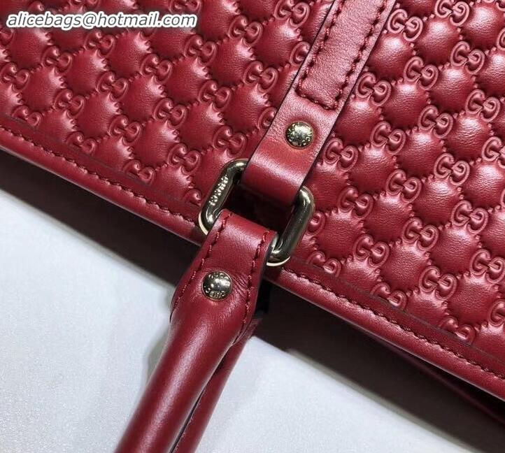 Best Luxury Gucci Signature leather tote bag 449647 burgundy