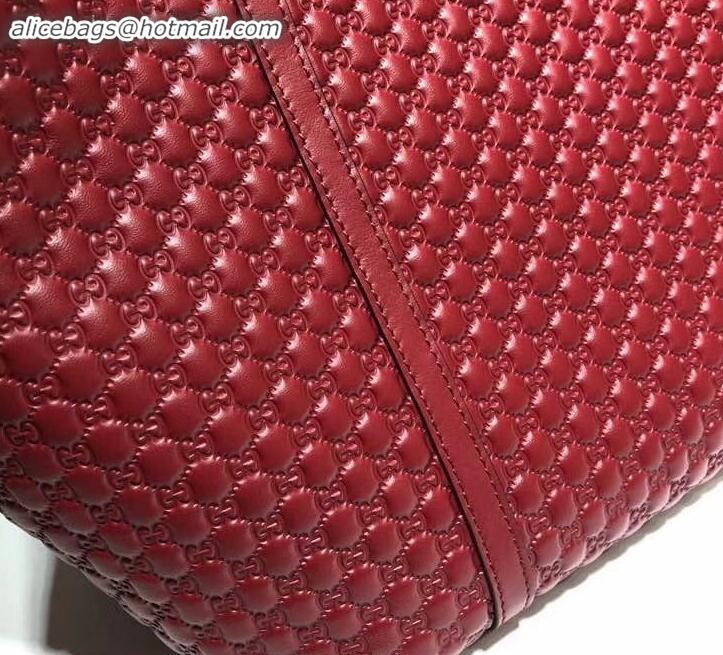 Best Luxury Gucci Signature leather tote bag 449647 burgundy