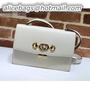 Shop Duplicate Gucci Zumi grainy leather small shoulder bag 576388 white