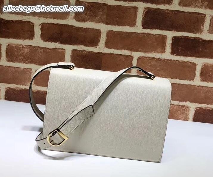 Shop Duplicate Gucci Zumi grainy leather small shoulder bag 576388 white