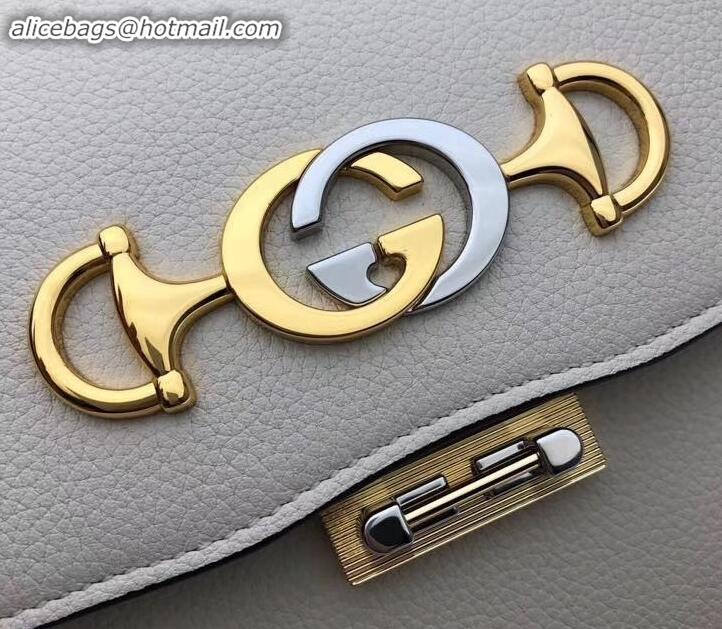 Shop Duplicate Gucci Zumi grainy leather small shoulder bag 576388 white