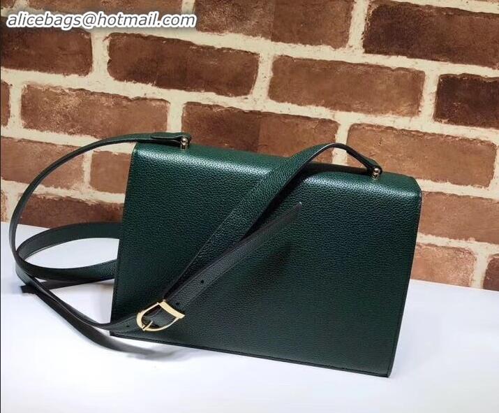 Luxury Gucci Zumi grainy leather small shoulder bag 576388 green