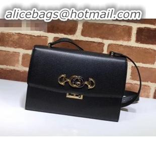 Good Quality Gucci Zumi grainy leather small shoulder bag 576388 black