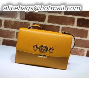 Grade Quality Gucci Zumi grainy leather small shoulder bag 576388 yellow