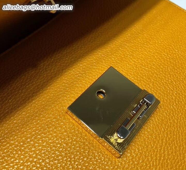 Grade Quality Gucci Zumi grainy leather small shoulder bag 576388 yellow