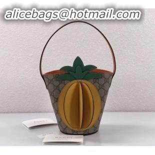 New Design gucci Children's GG bucket bag with pineapple 580850