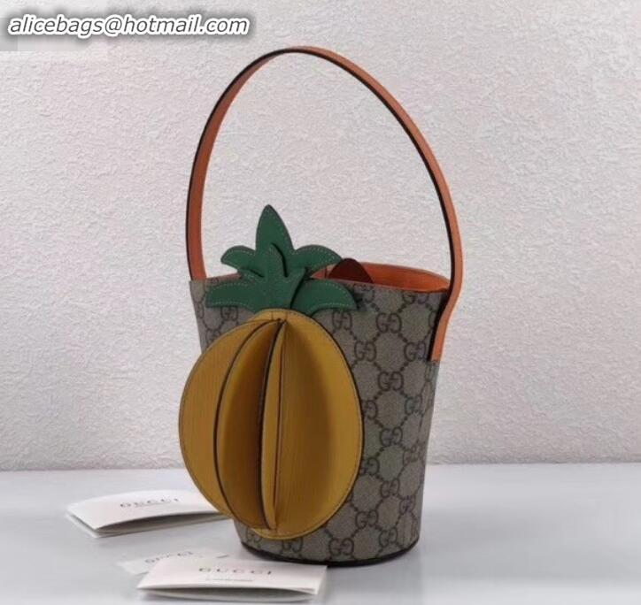 New Design gucci Children's GG bucket bag with pineapple 580850