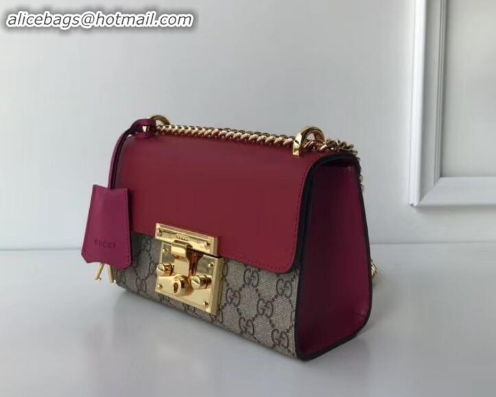 Top Sale GUCCI PADLOCK GG SUPREME SHOULDER BAG 409487 RED