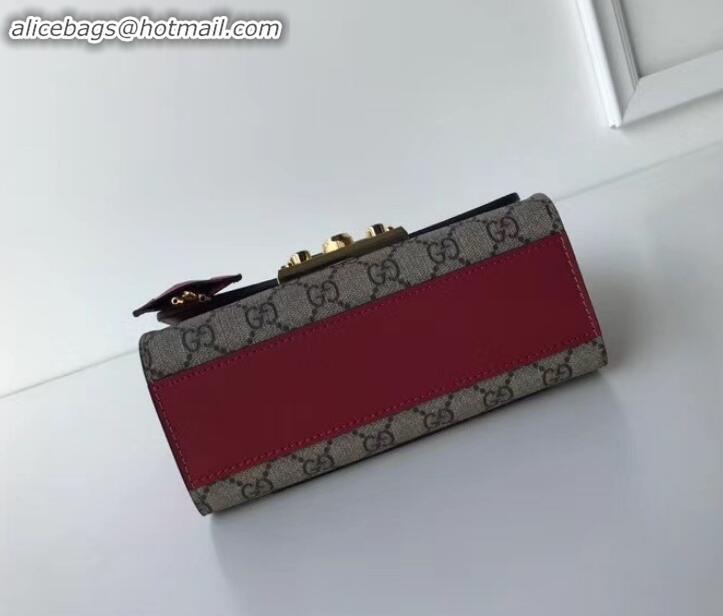 Top Sale GUCCI PADLOCK GG SUPREME SHOULDER BAG 409487 RED