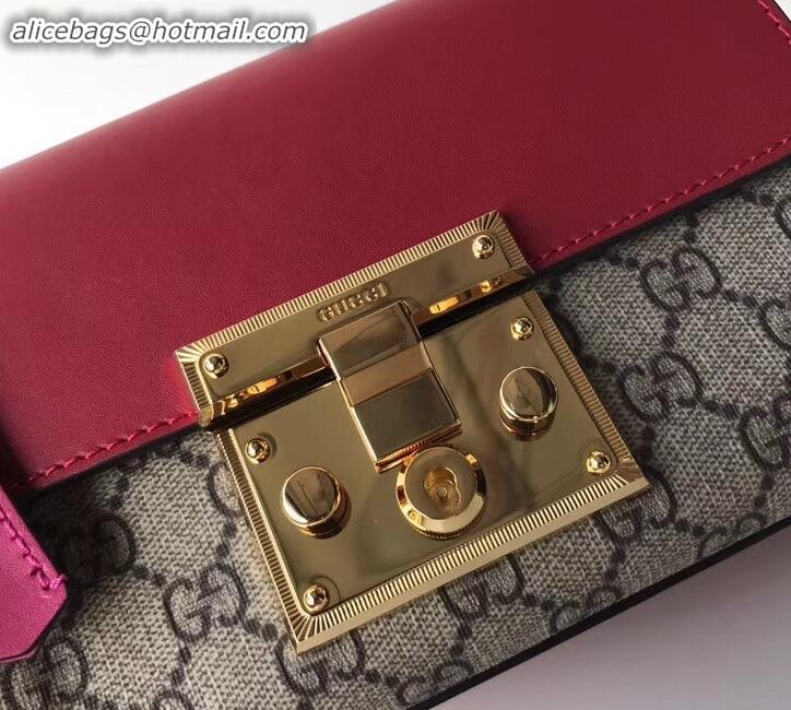 Top Sale GUCCI PADLOCK GG SUPREME SHOULDER BAG 409487 RED