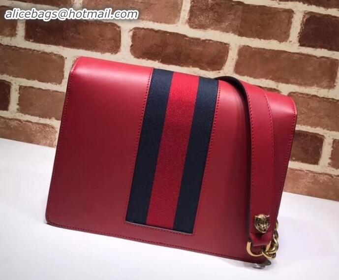 Top Quality Gucci Web GG Marmont Leather Shoulder Bag 476468 Red