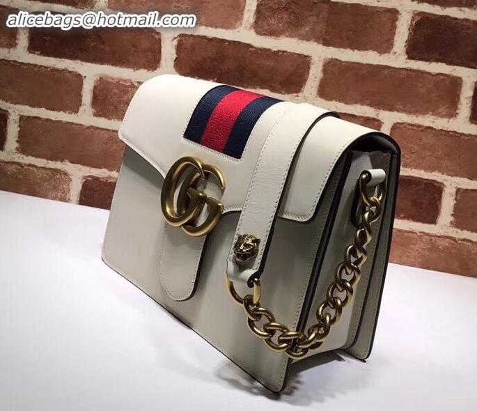 Trendy Design Gucci Web GG Marmont Leather Shoulder Bag 476468 White