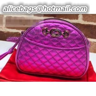 Best Luxury Gucci Laminated Leather Mini Shoulder Bag 534951 Purple 2019