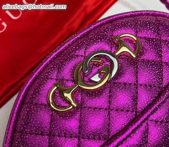 Best Luxury Gucci Laminated Leather Mini Shoulder Bag 534951 Purple 2019