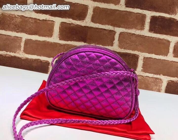 Best Luxury Gucci Laminated Leather Mini Shoulder Bag 534951 Purple 2019