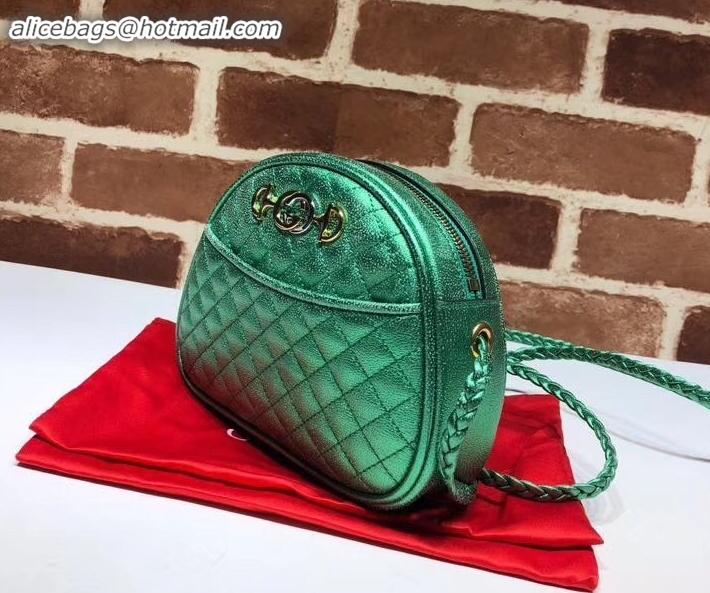 Stylish Gucci Laminated Leather Mini Shoulder Bag 534951 Green 2019