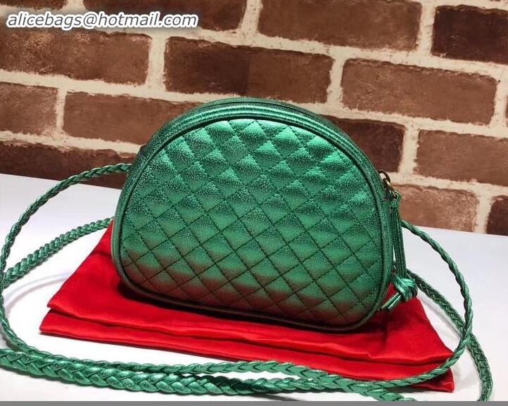 Stylish Gucci Laminated Leather Mini Shoulder Bag 534951 Green 2019